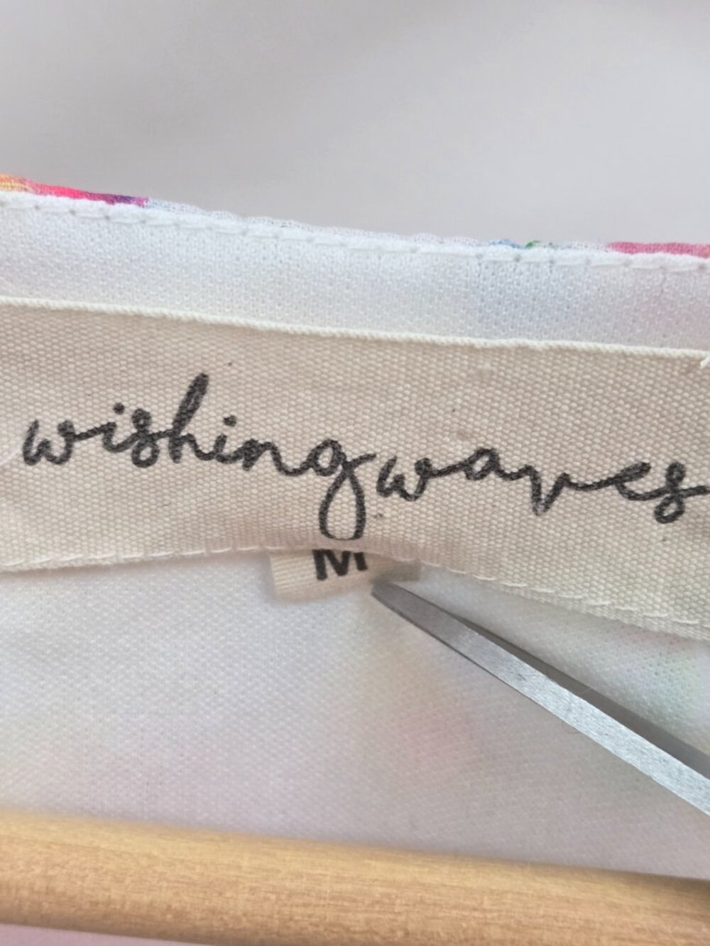 Wishing Waves Floral Smocked Plunging V-Neck Cropped Peplum Blouse Size Medium - Picture 3 of 9